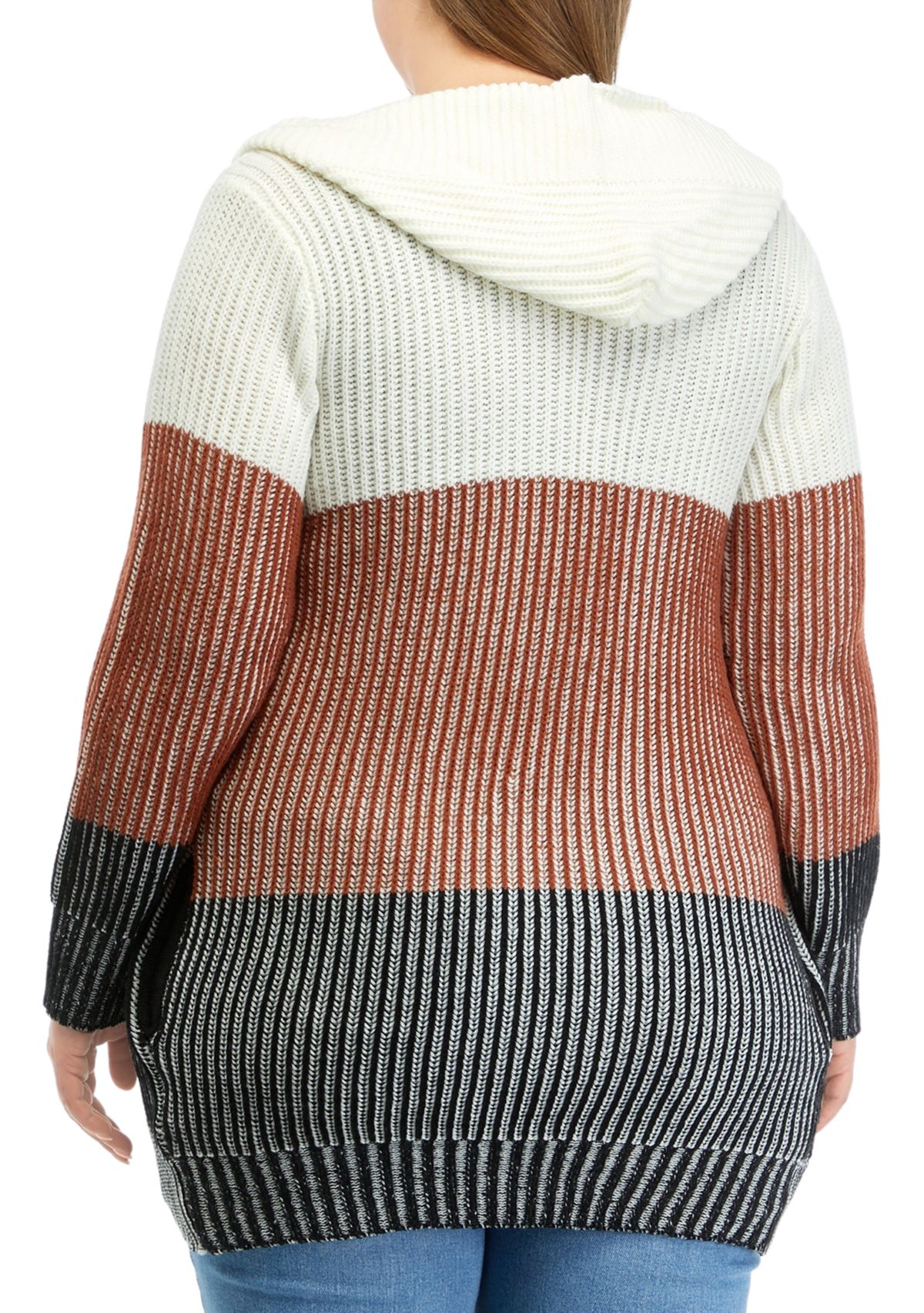 Plus Size Long Sleeve Cocoon Duster Cardigan