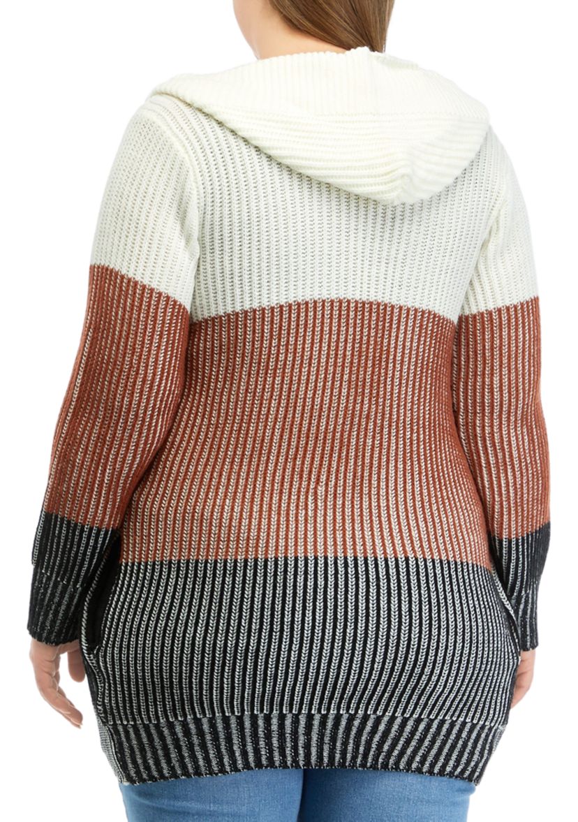 Plus Size Long Sleeve Cocoon Duster Cardigan