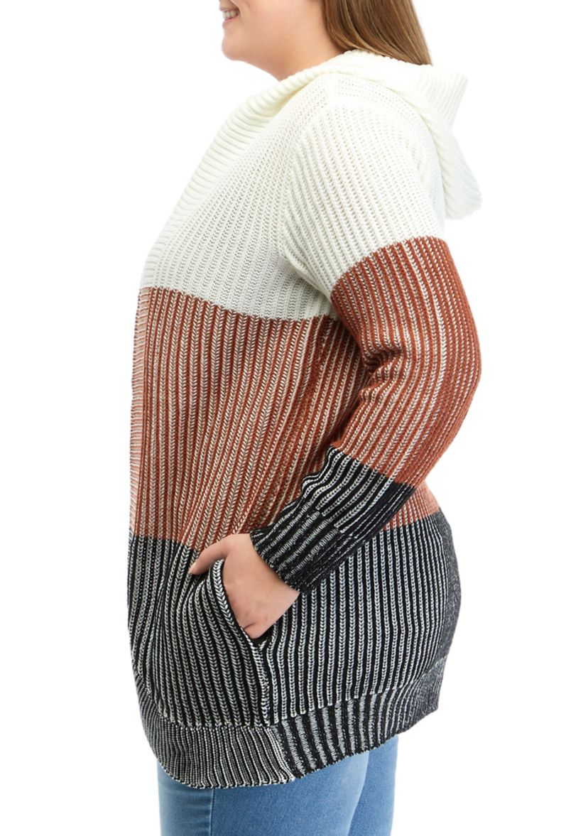 Plus Size Long Sleeve Cocoon Duster Cardigan