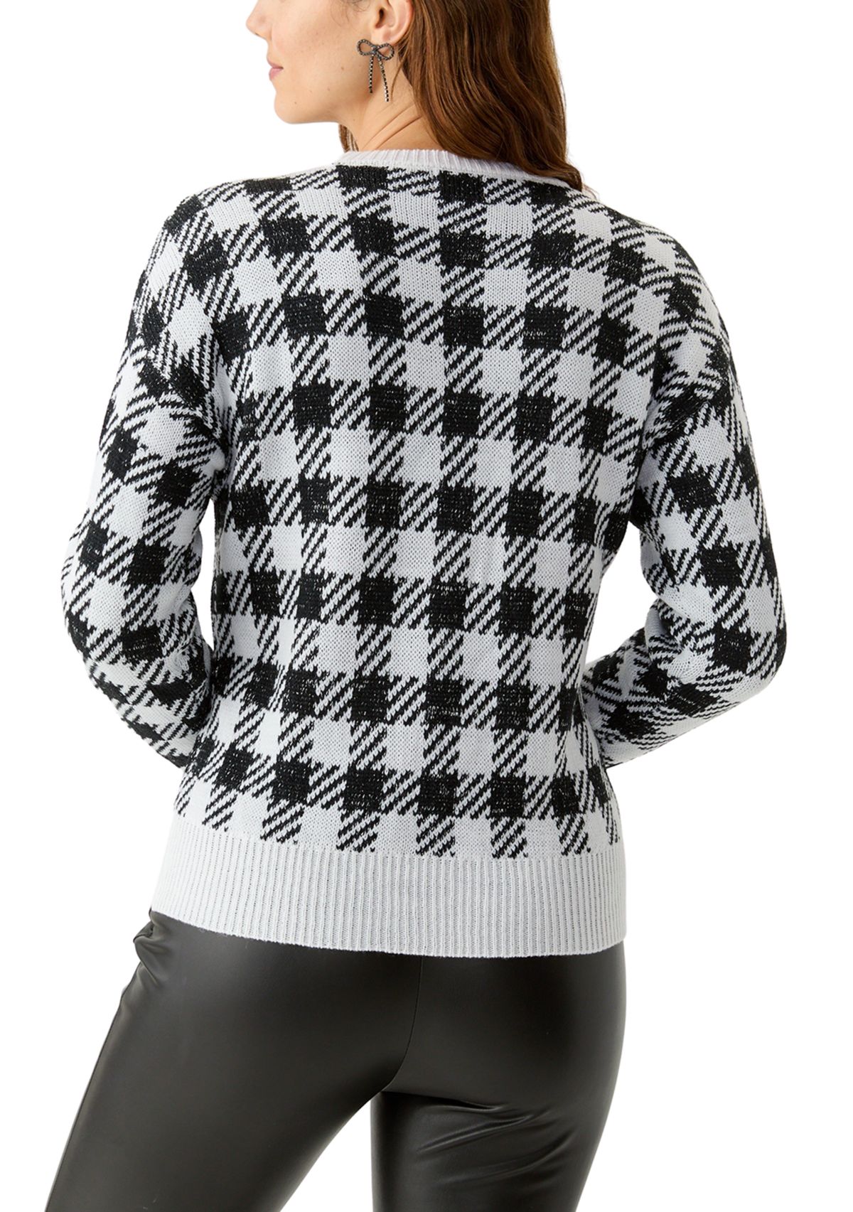 Womens Cheers Buffalo Check Sweater