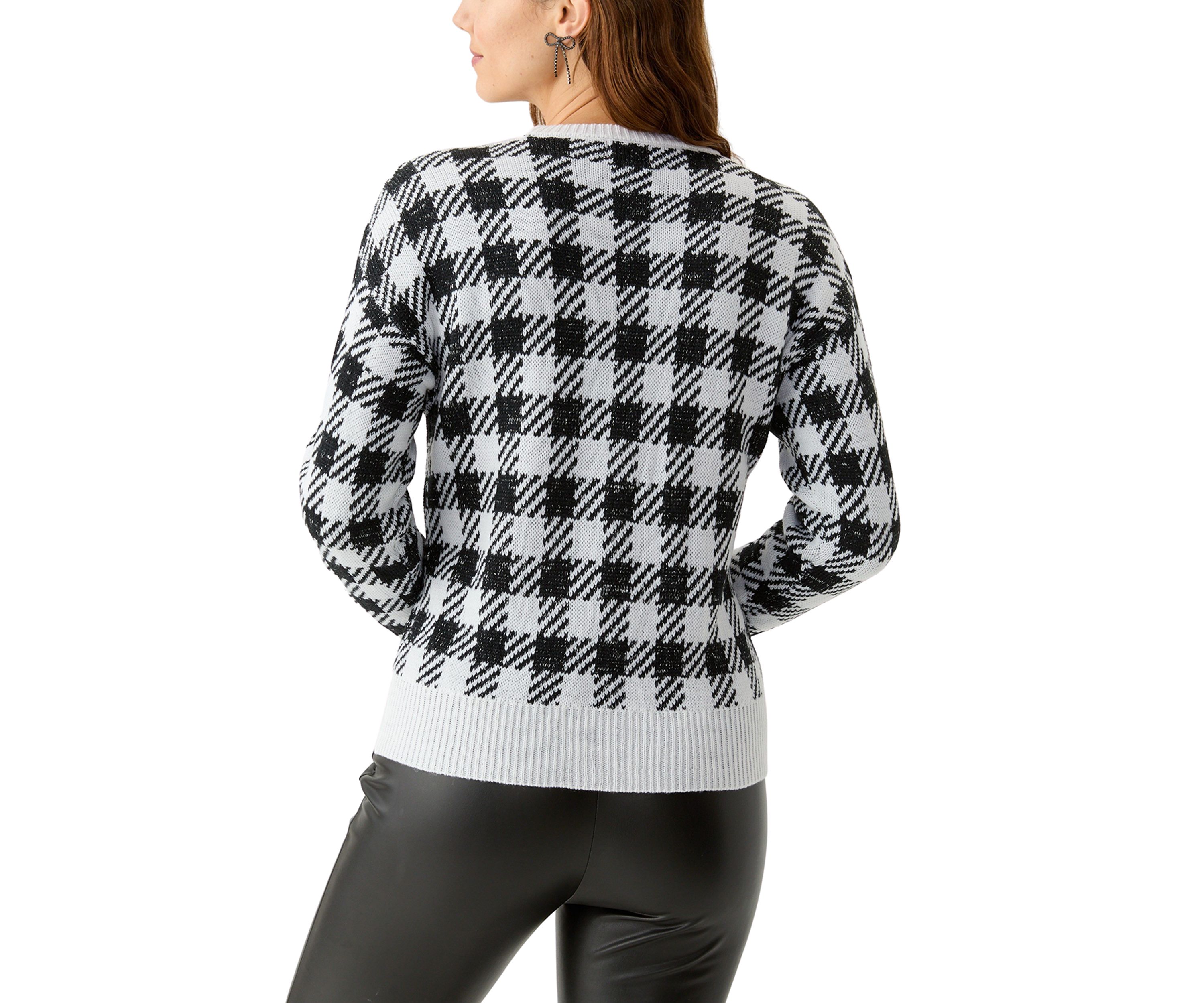 Womens Cheers Buffalo Check Sweater