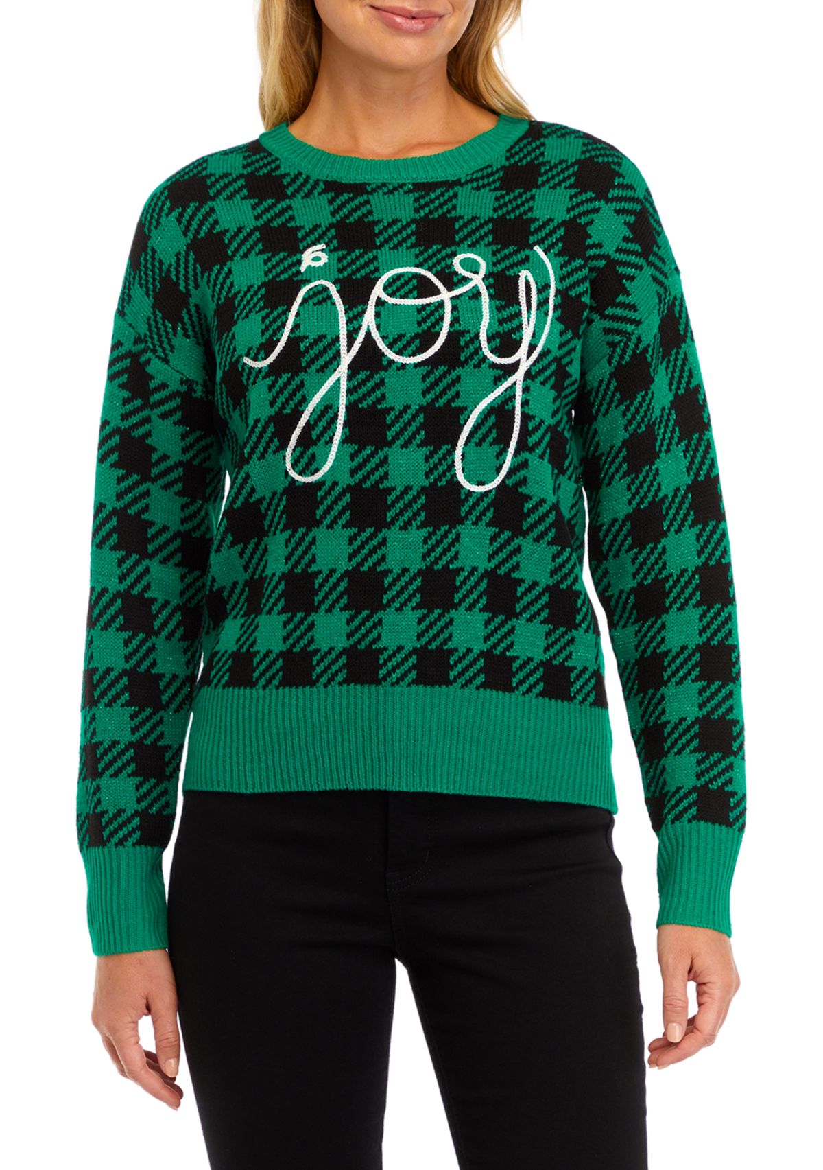 Womens Joy Buffalo Check Sweater 
