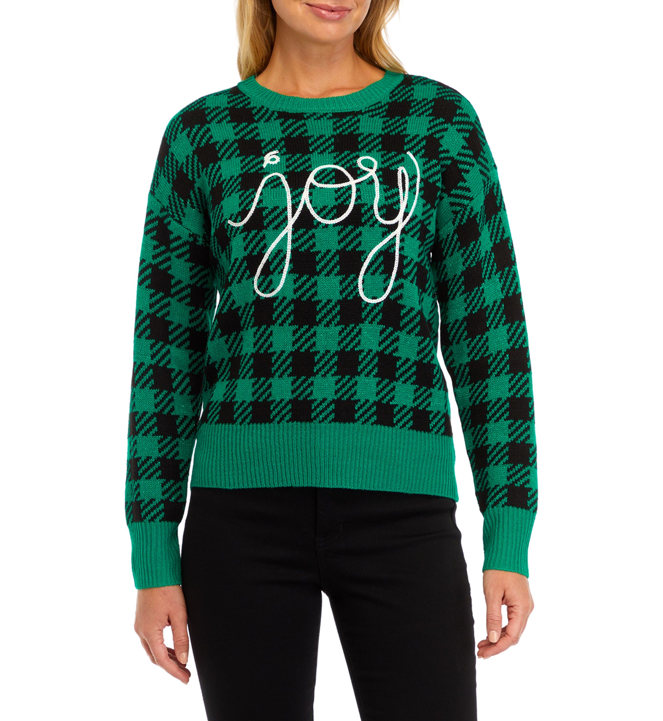 Womens Joy Buffalo Check Sweater 