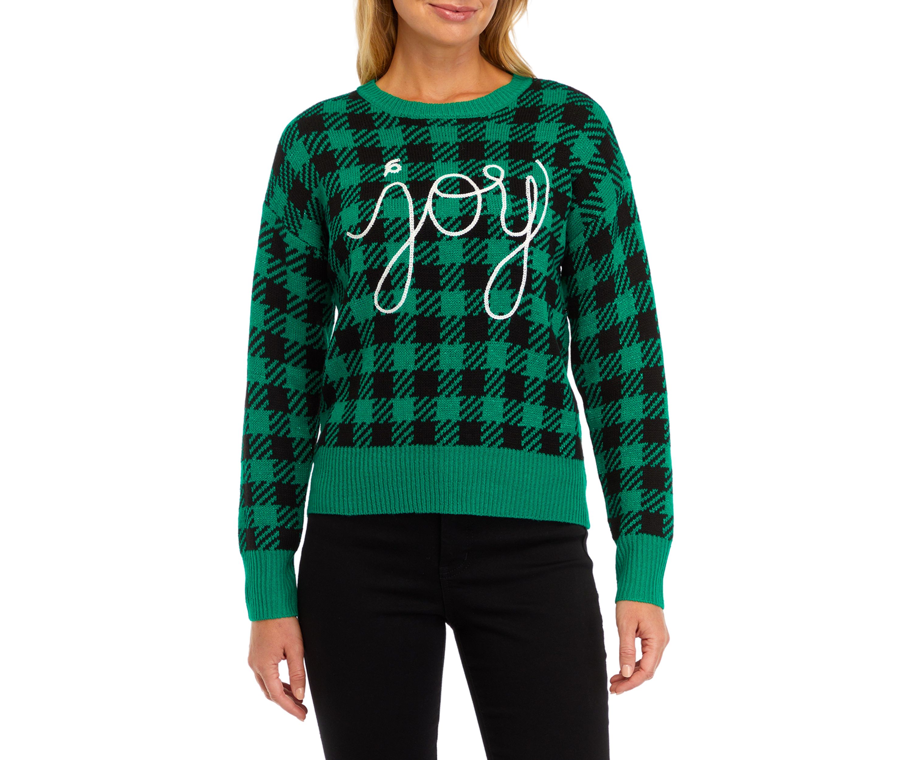 Womens Joy Buffalo Check Sweater 