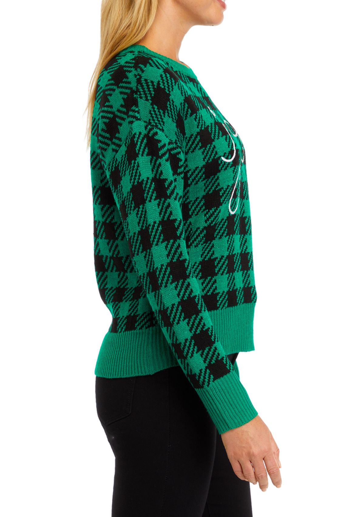 Womens Joy Buffalo Check Sweater 