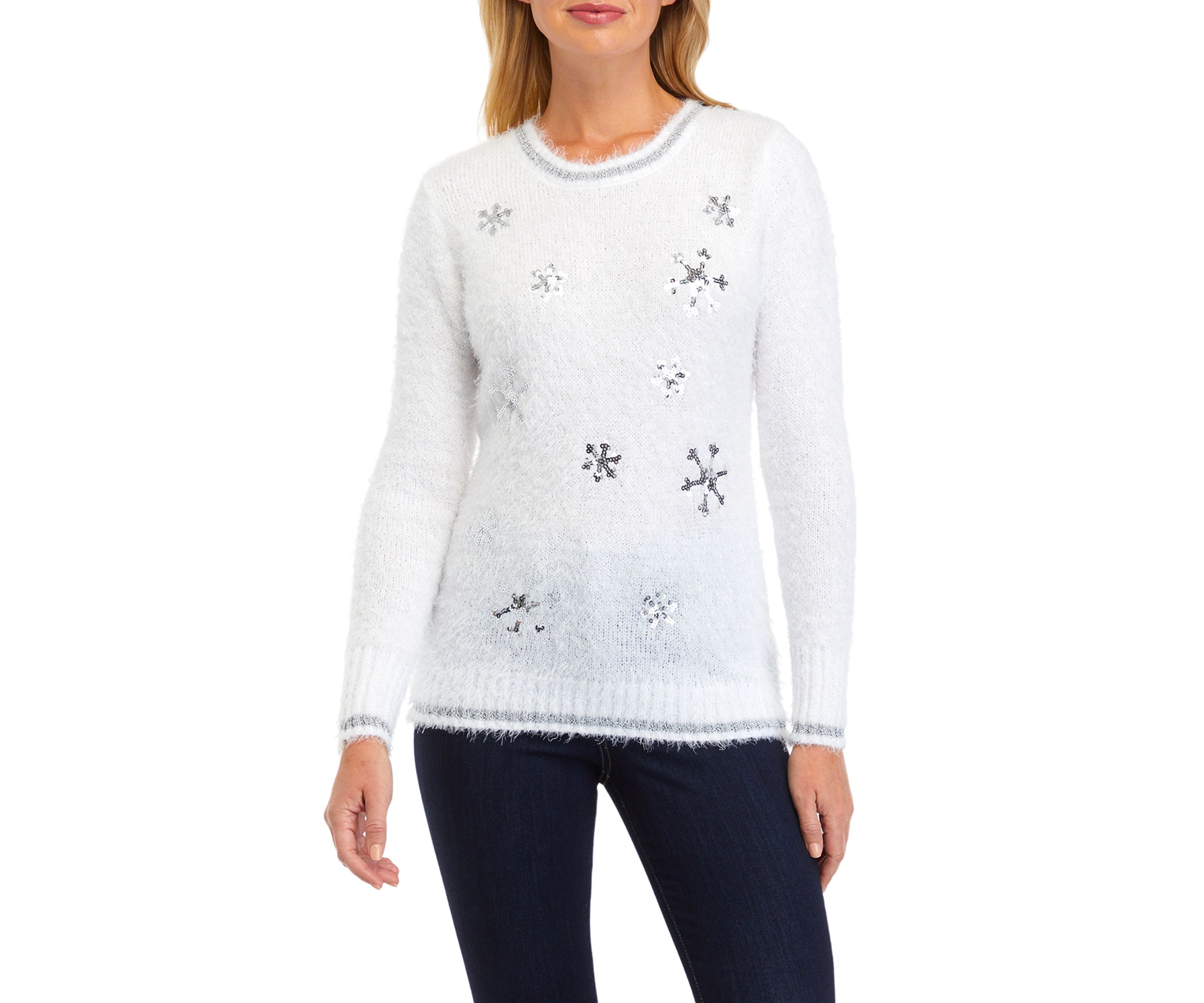 Womens Christmas Snowflake Sweater 