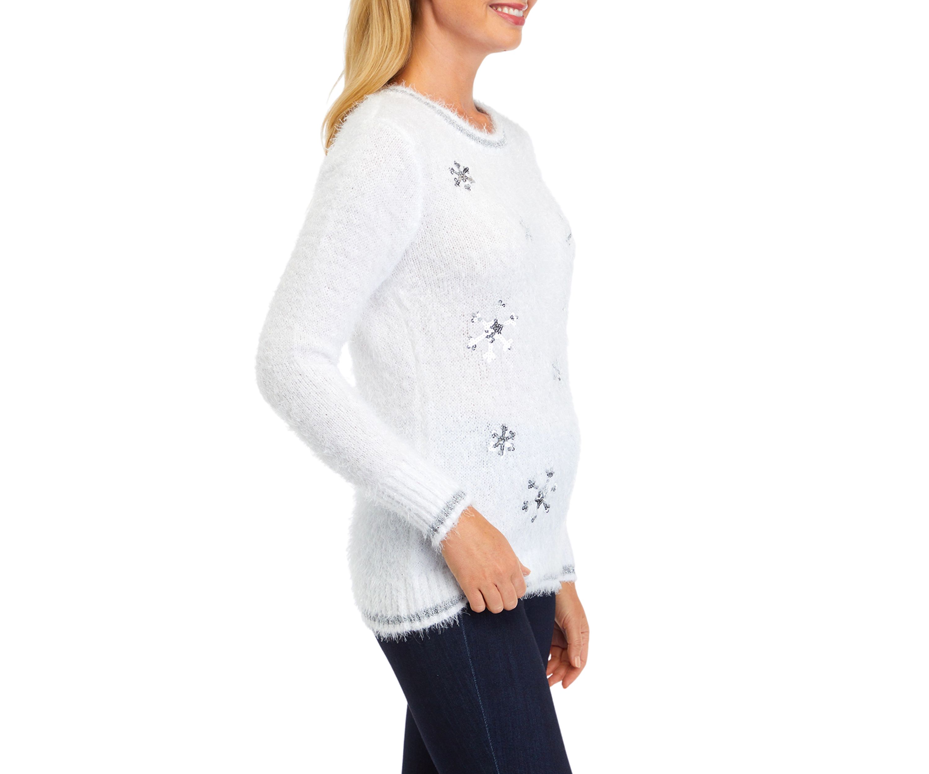 Womens Christmas Snowflake Sweater 