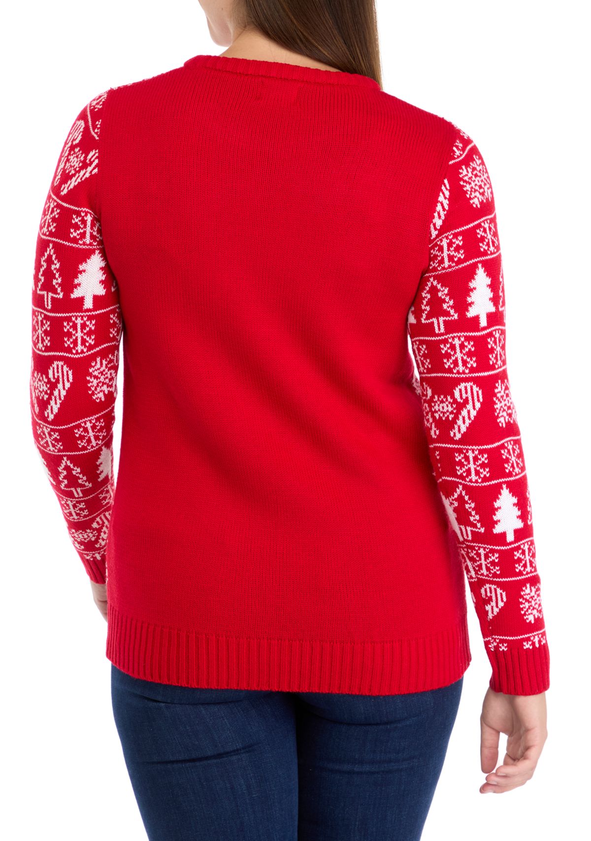 Womens Christmas Sequin Tree Sweater