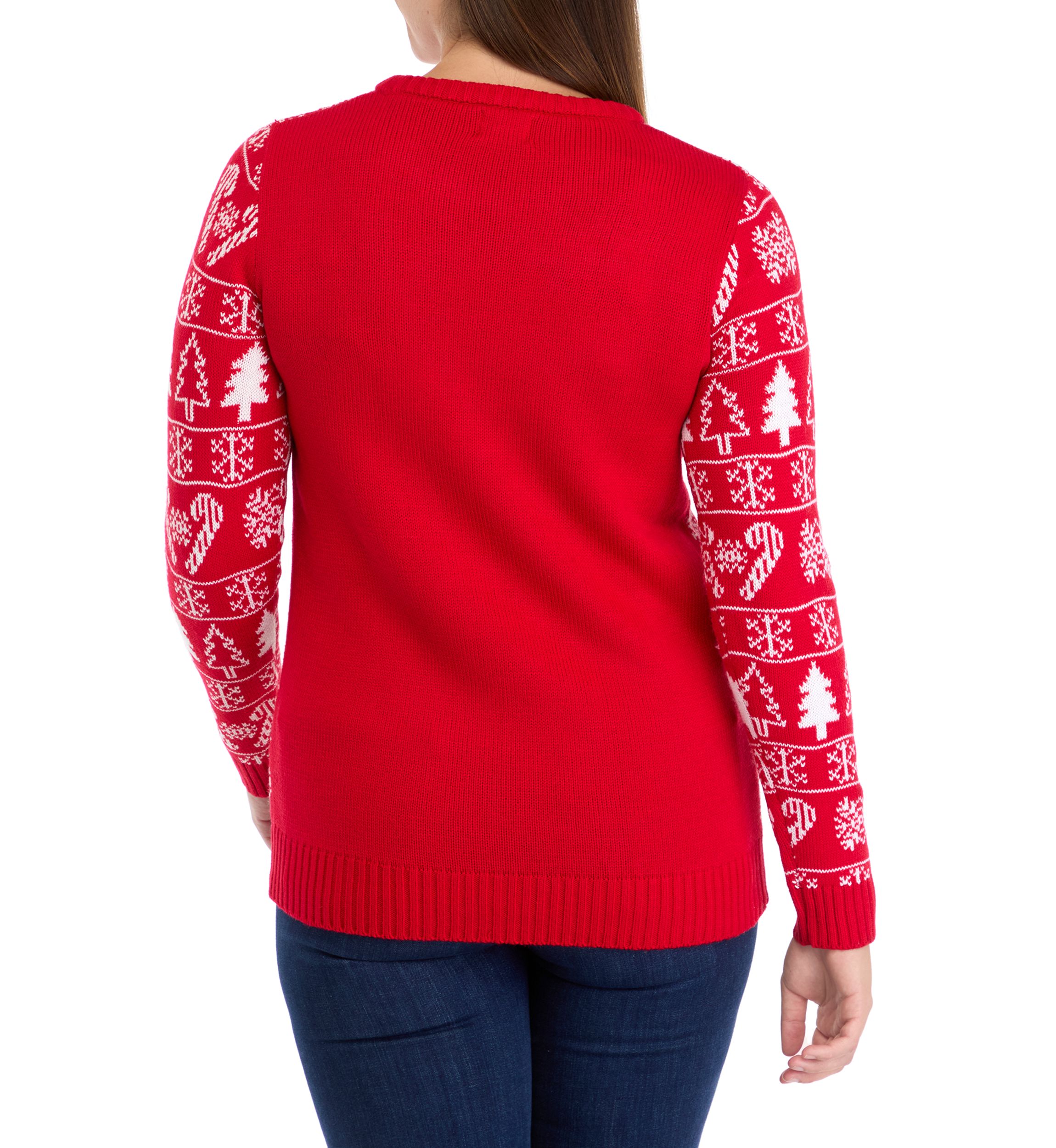 Womens Christmas Sequin Tree Sweater