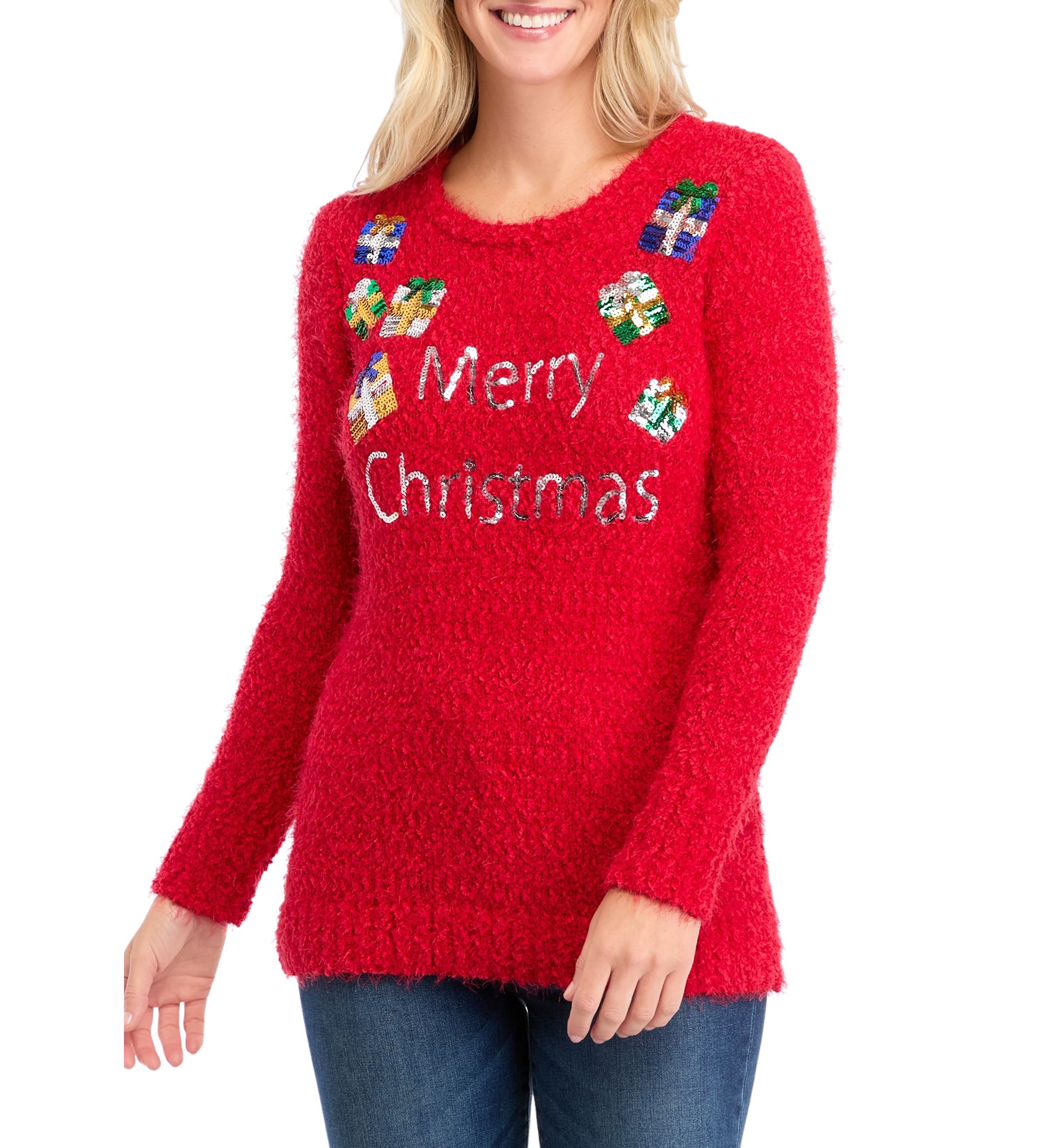 Womens Merry Christmas Graphic Sweater