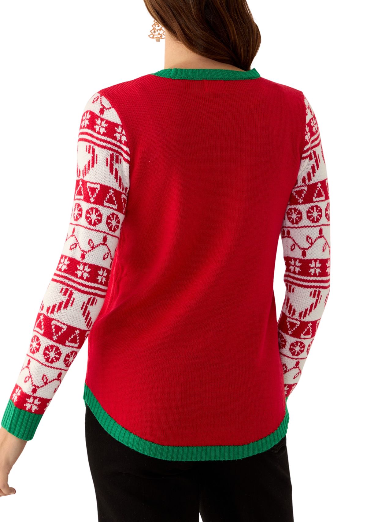 Womens Santa Claws Cat Sweater