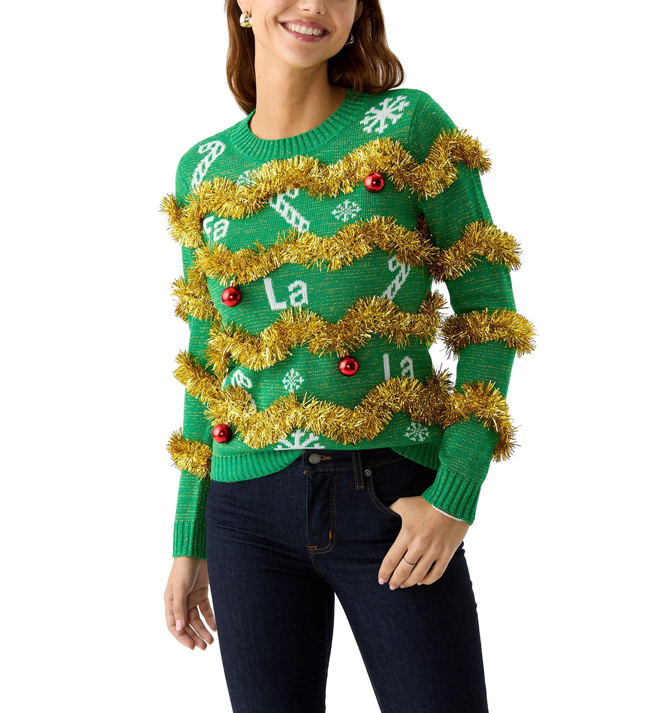 Womens Fa La La Garland Sweater