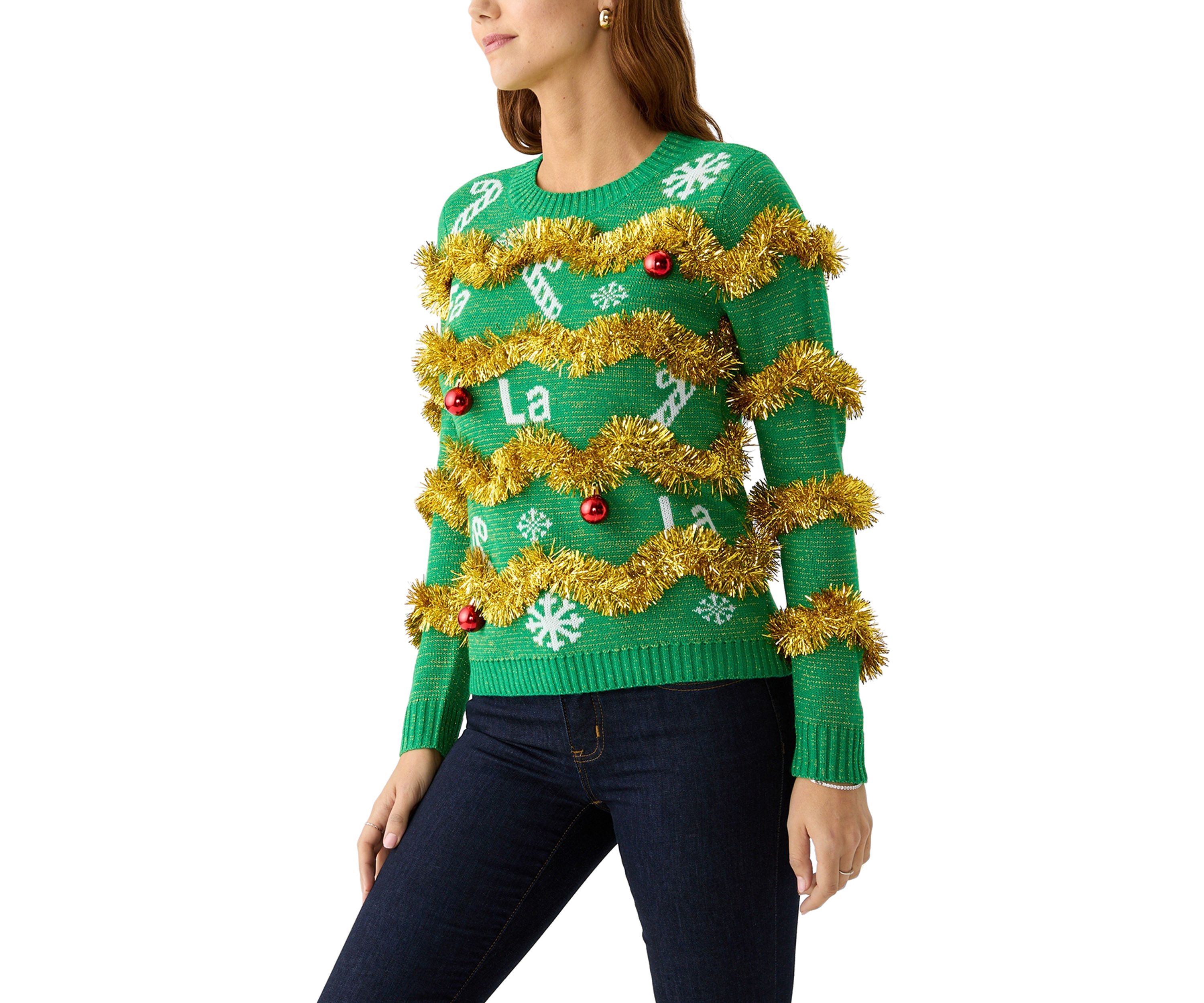Womens Fa La La Garland Sweater