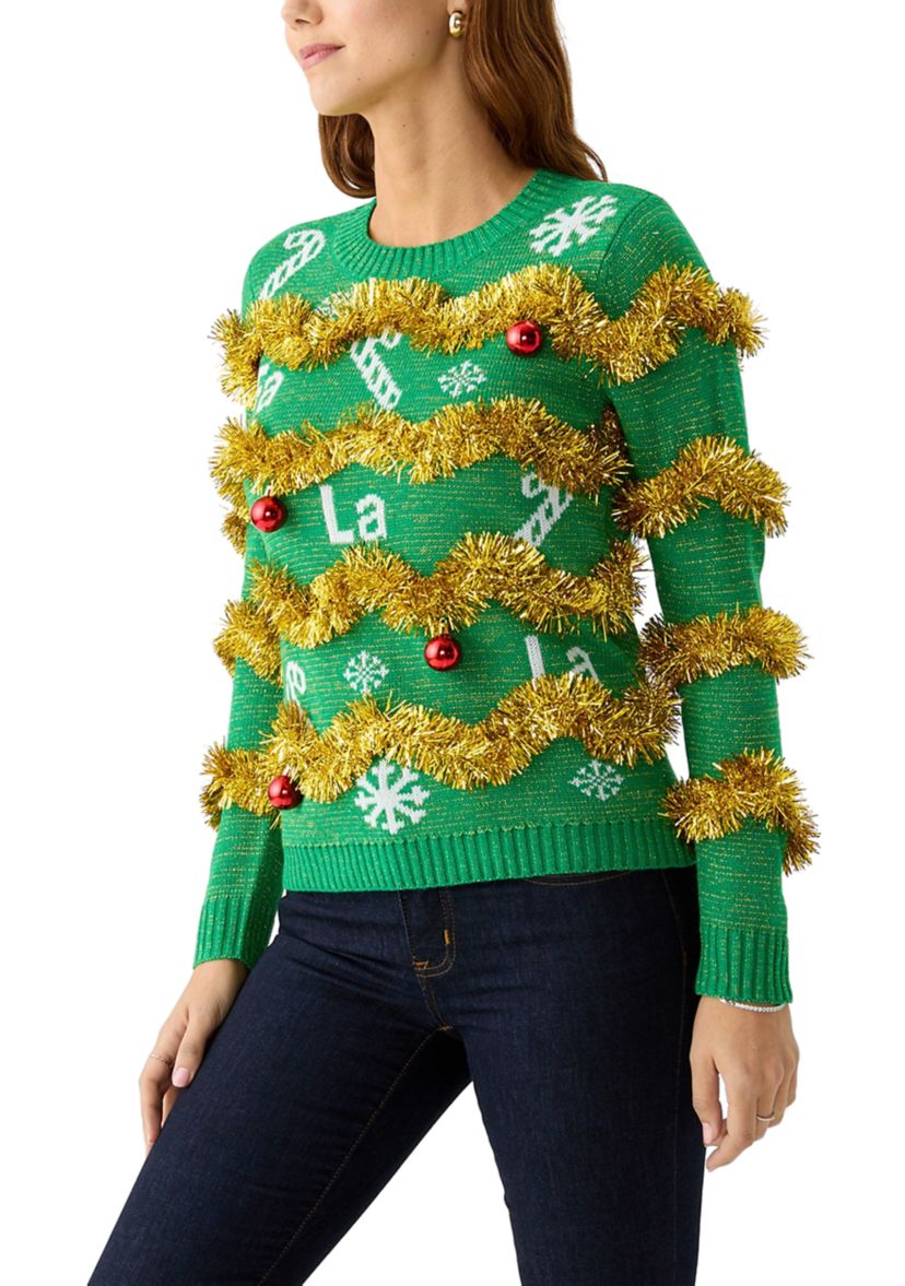 Womens Fa La La Garland Sweater