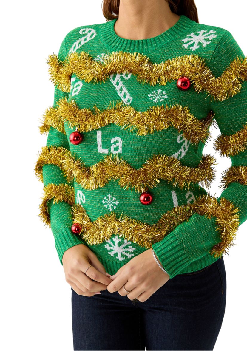 Womens Fa La La Garland Sweater