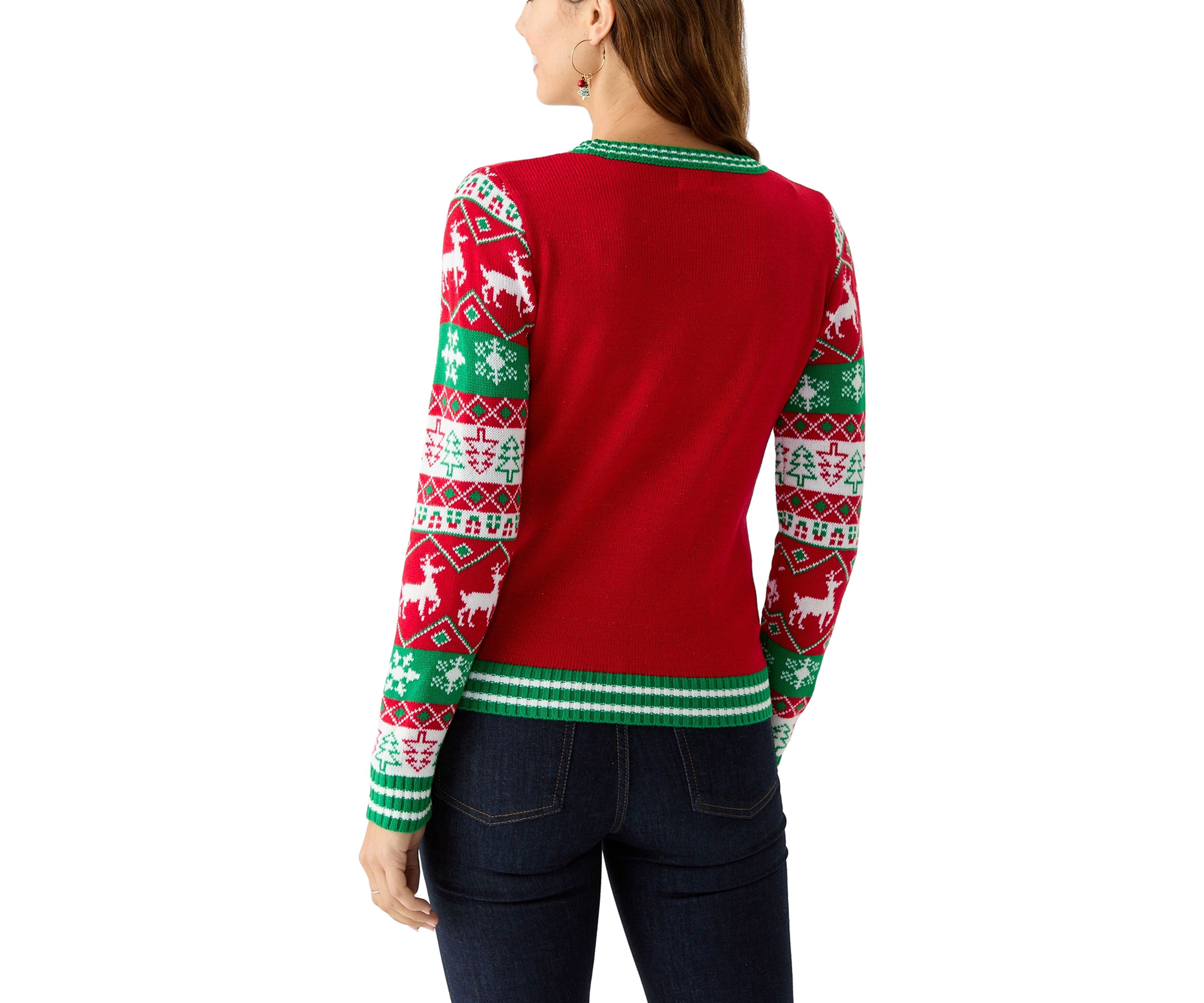 Womens Christmas Tree Garland Sweater