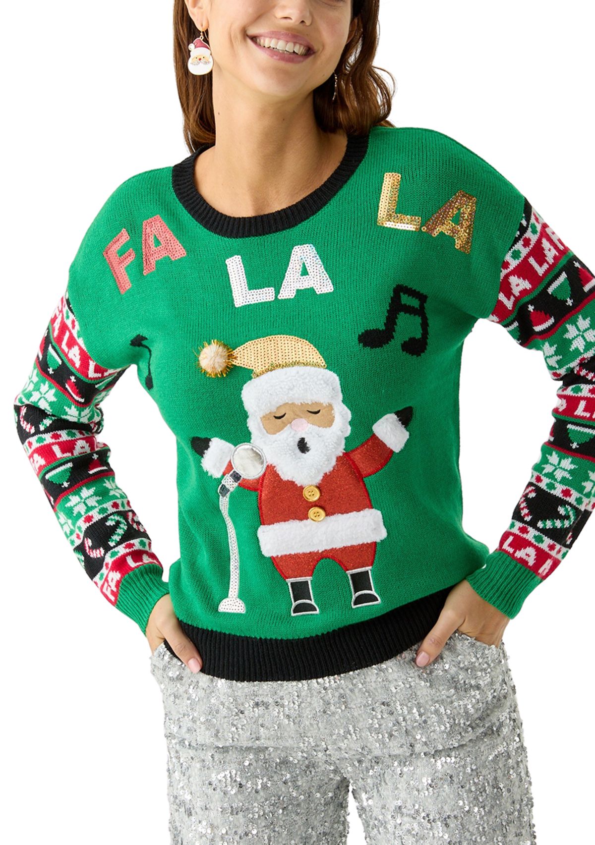 Womens Santa Concert Sweater