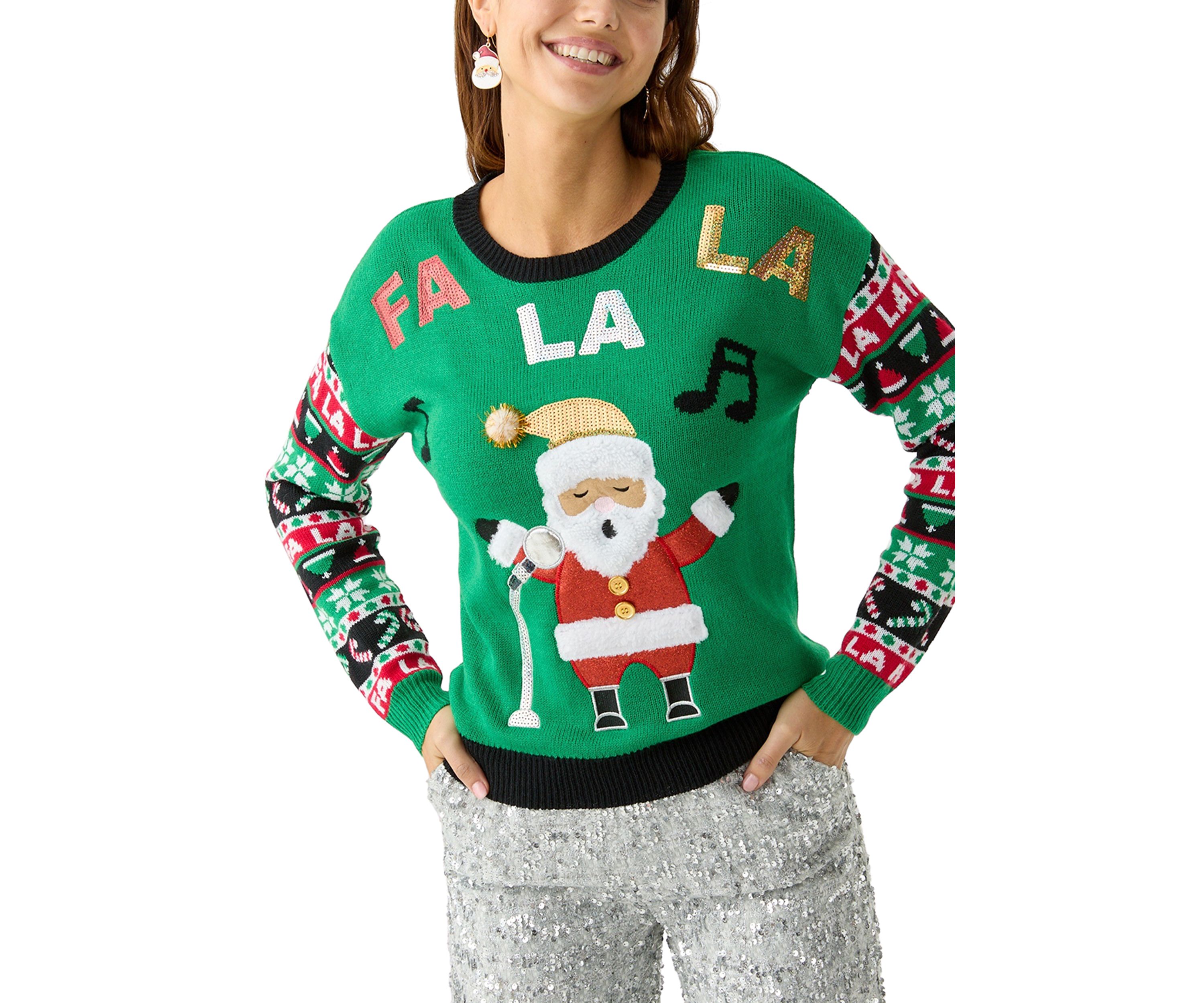 Womens Santa Concert Sweater