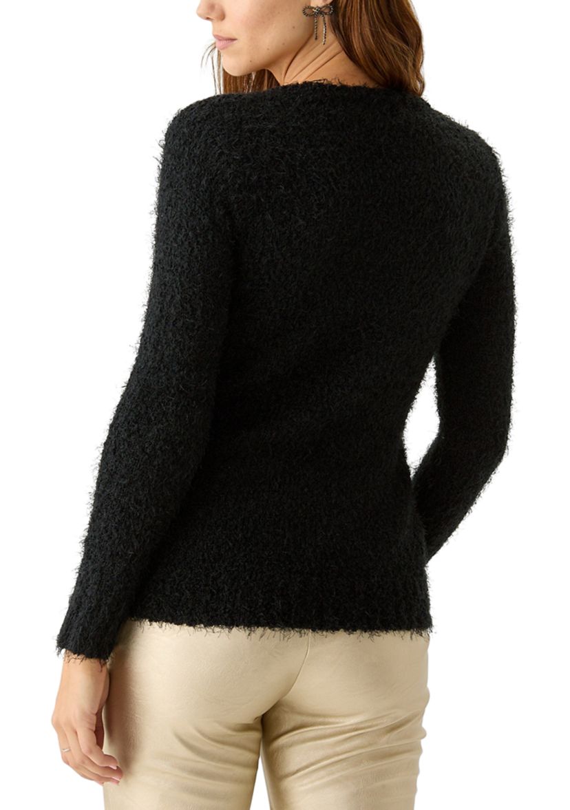 Womens Sequin Bow Sweater
