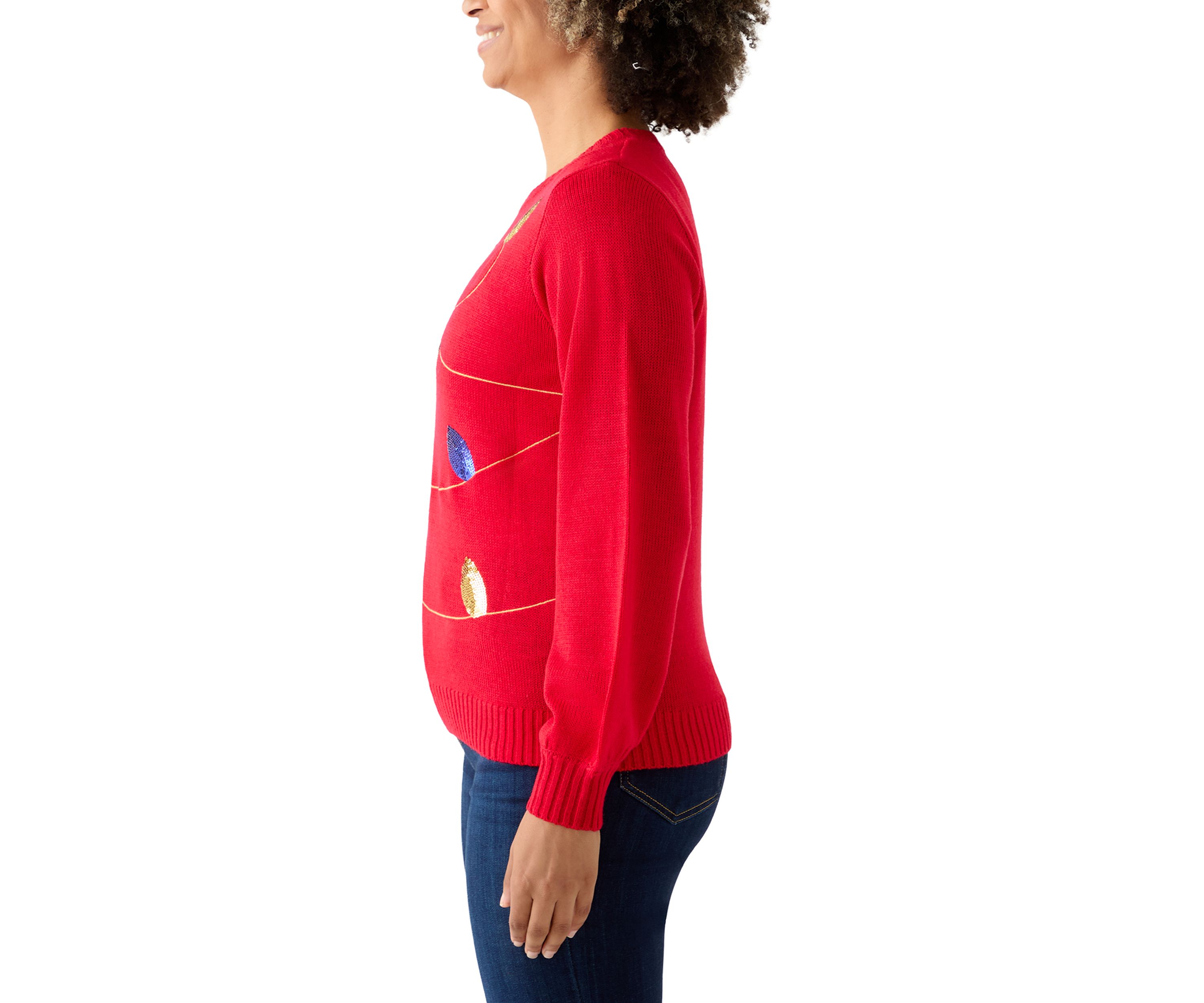 Womens Christmas Lights Sweater