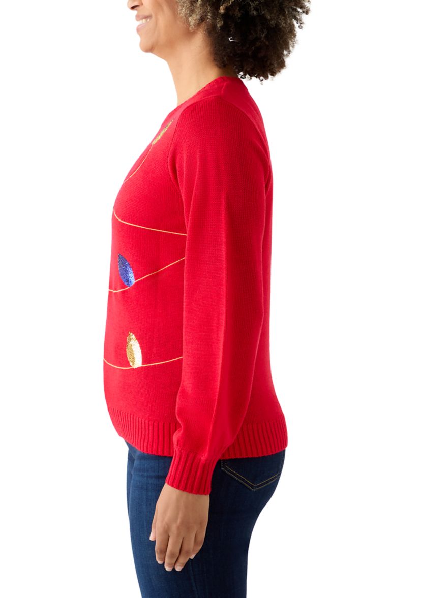 Womens Christmas Lights Sweater