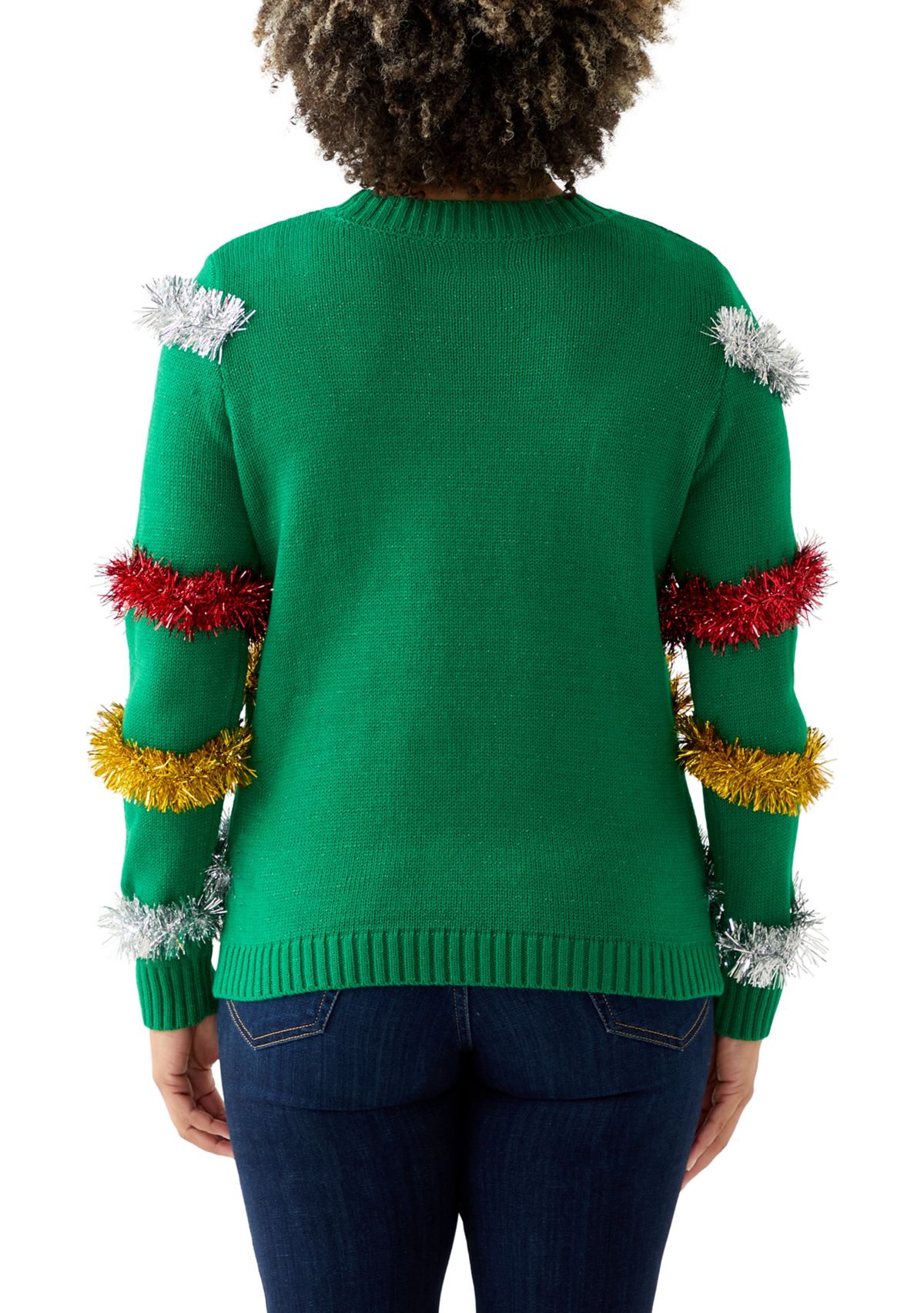 Womens Let It Snow Garland Sweater 