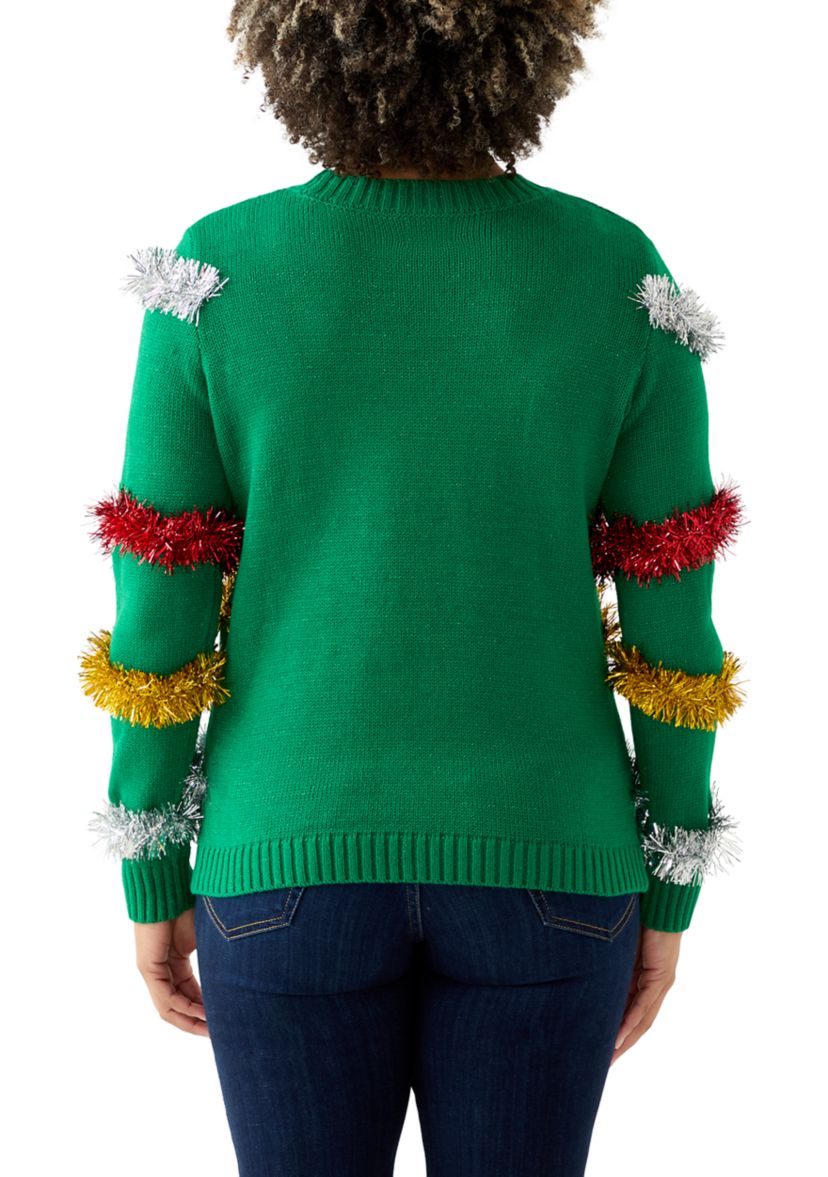 Womens Let It Snow Garland Sweater 