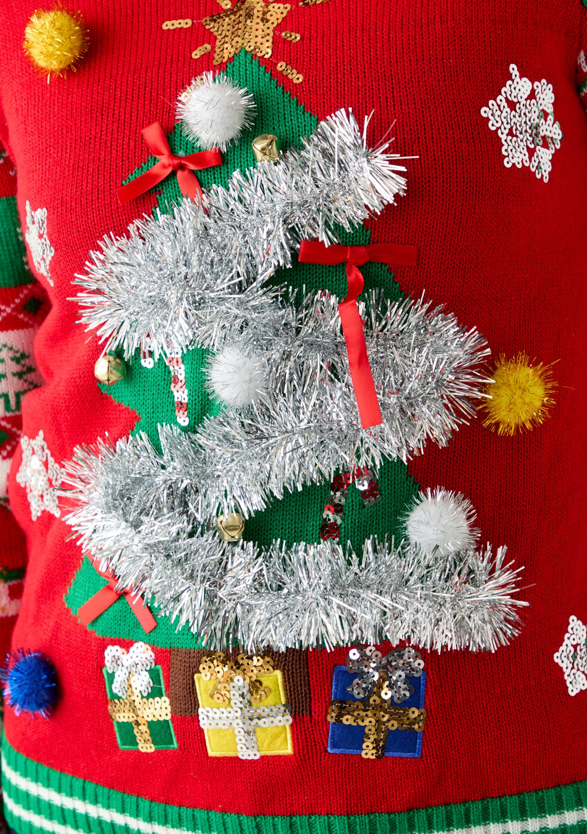 Womens Christmas Tree Garland Sweater