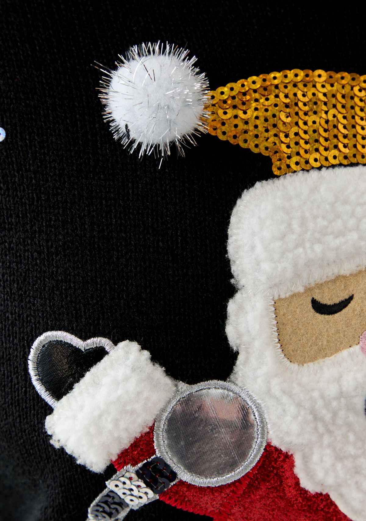 Womens Singing Disco Santa Sweater