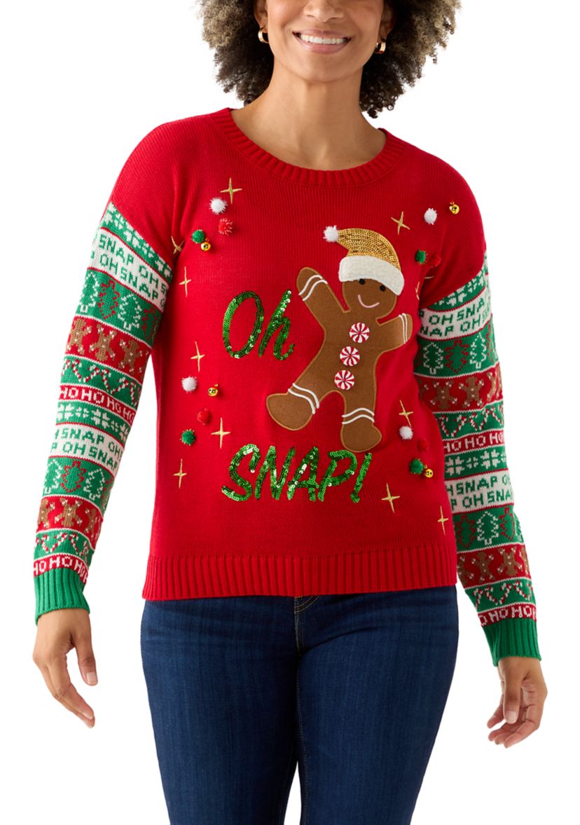 Oh Snap Gingerbread Sweater