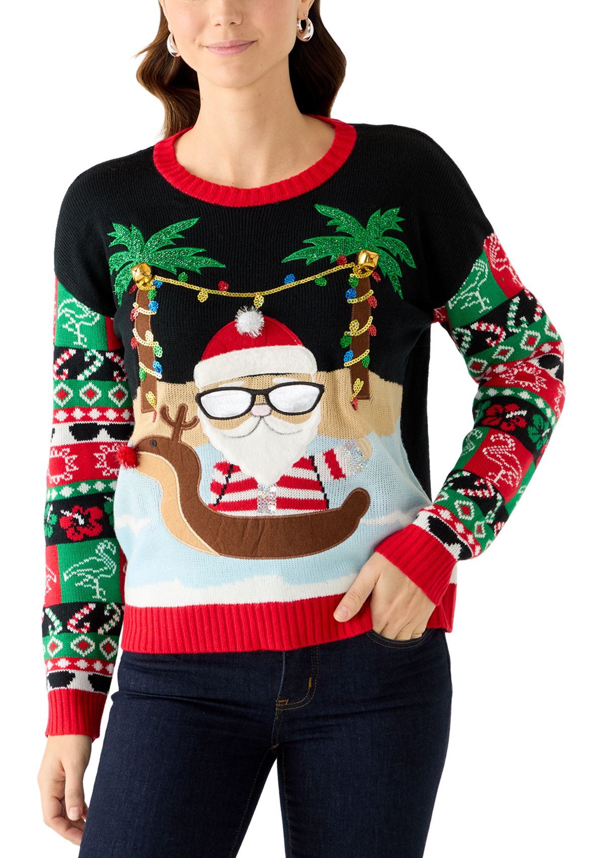 Womens Vacation Santa Sweater