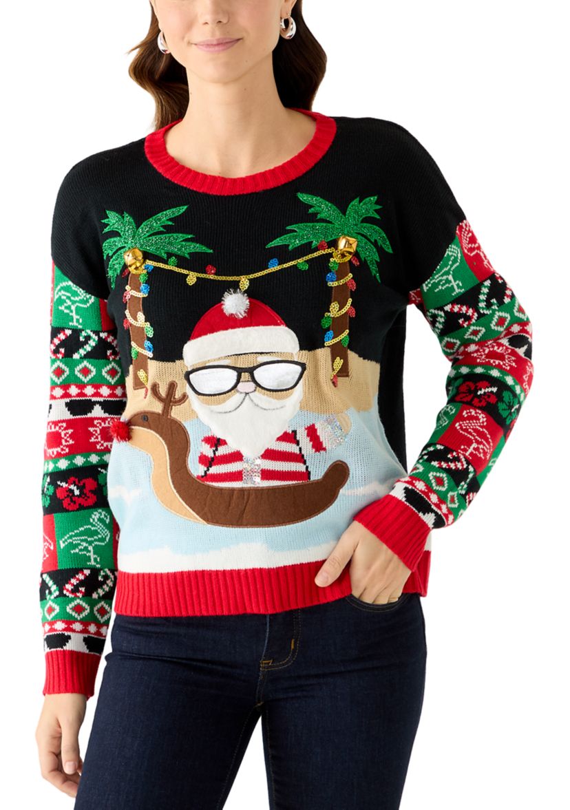 Womens Vacation Santa Sweater