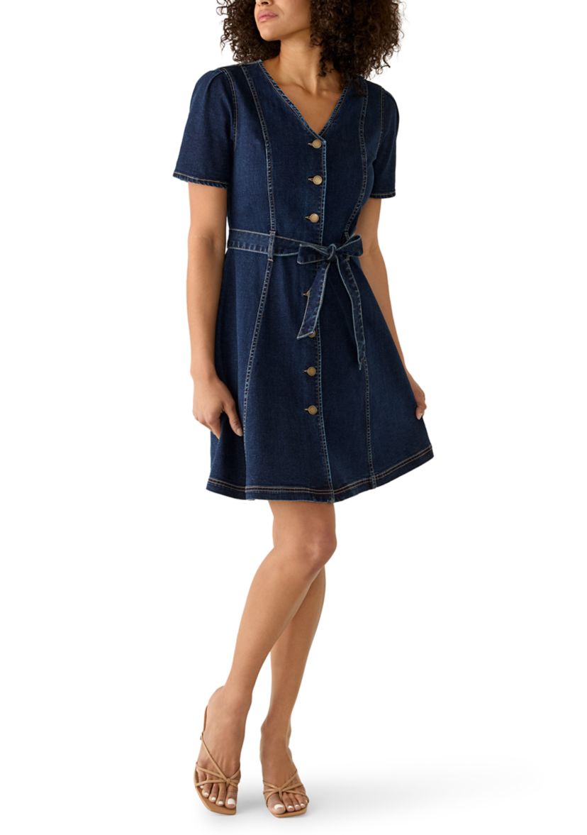 draper james denim dress Reagan Denim Maxi Dress in Medium Wash | Color - Medium Wash / 6