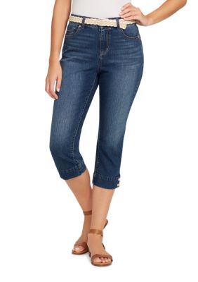 Bandolino Mandie Belted Denim Capri | belk