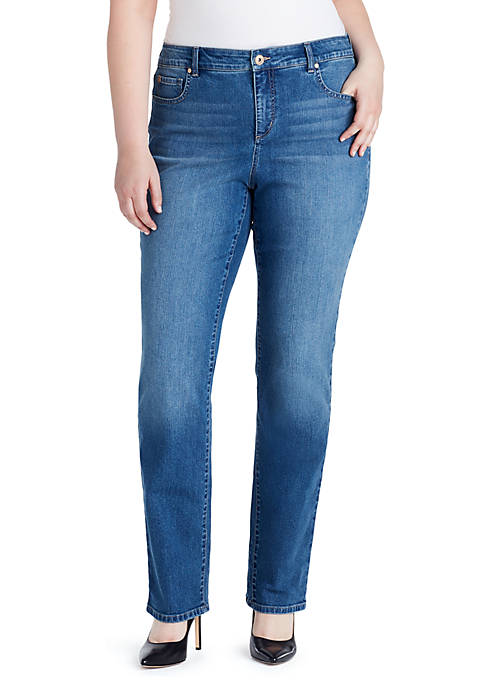 New Directions® Plus Size Straight Jeans | belk