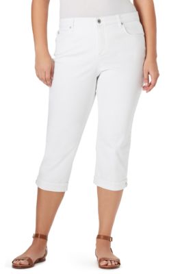 bandolino petite mandie side lace capri pant