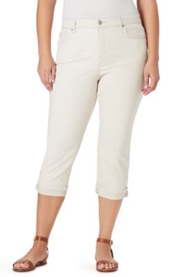 bandolino plus size mandie side lace capri pant