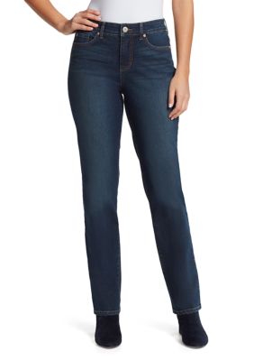 Plus Size Ripped High Waisted Straight Leg Jeans | Karen Millen