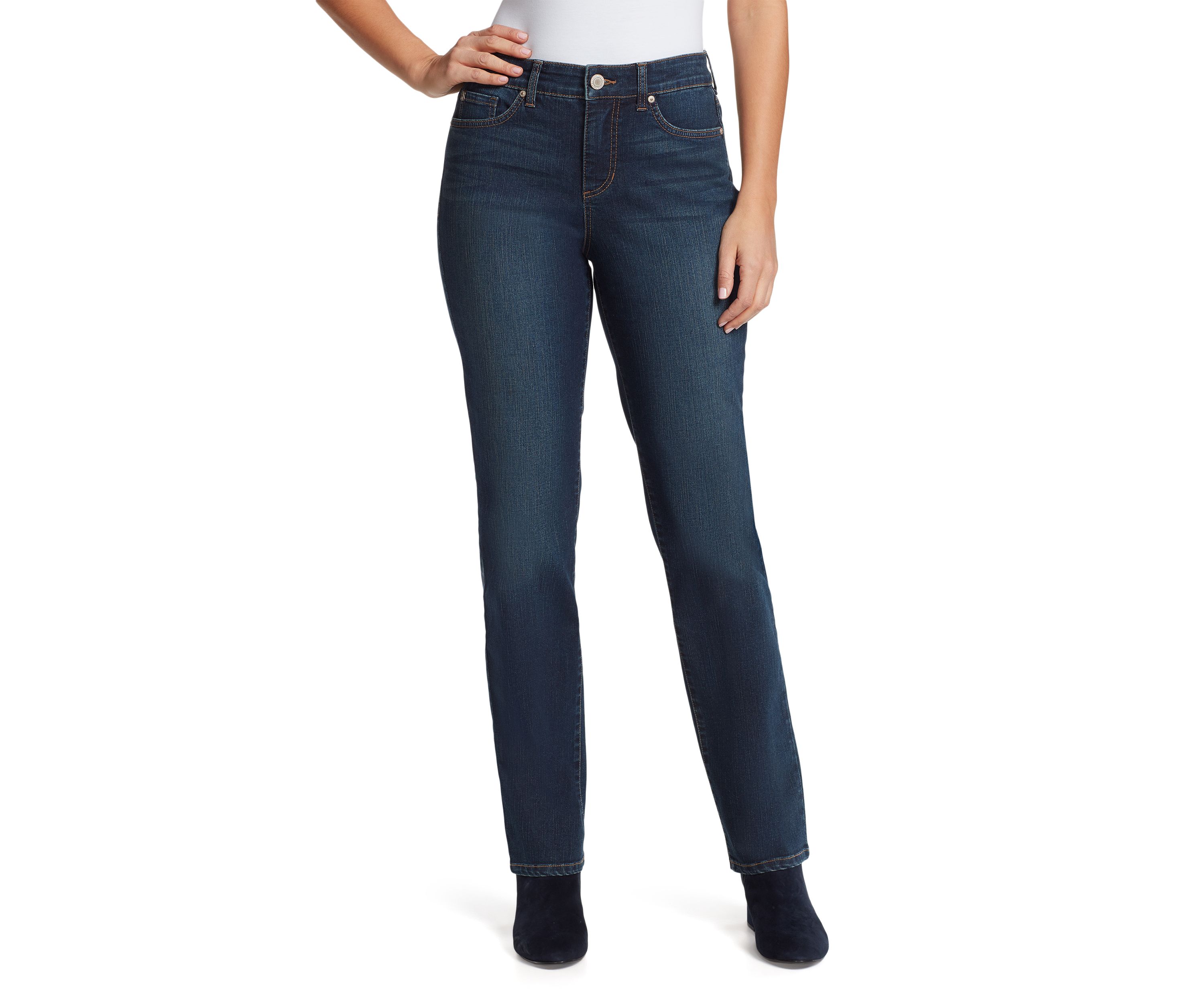 Womens Mandie Straight Denim Jeans- Short 