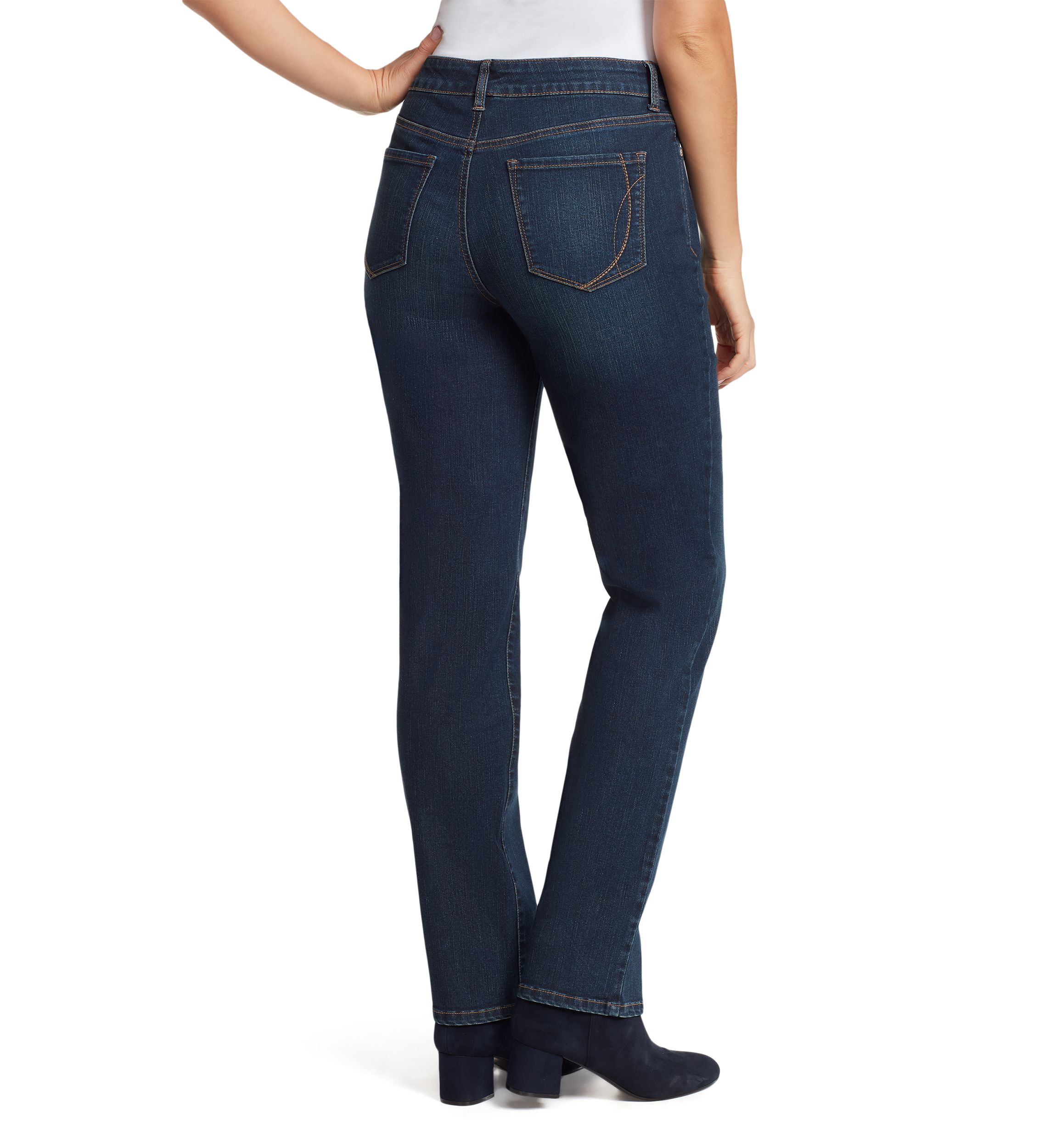 Womens Mandie Straight Denim Jeans- Short 