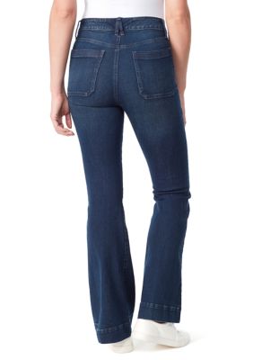 Bandolino Women's Utility Pull On High Rise Straight Leg Capri, CREAMSTONE,  6 Regular at  Women's Jeans store