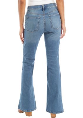 Langwyqu Flare Jeans for Women High Waisted Bell Bottom Stretch Wide Leg  Denim Pants at  Women's Jeans store