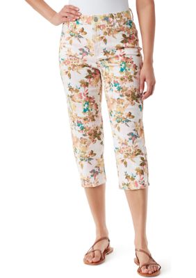 Bandolino Women Belted Maureen Stretchy Classic Capri Length Pants