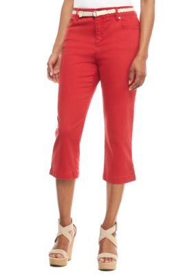 Bandolino Mandie Belted Capris - Belk.com