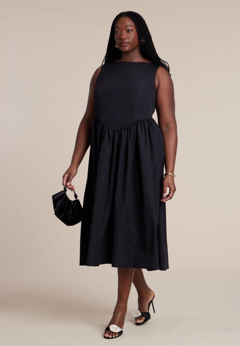 open back midi dress Pink with Long Sleeve L / Black Size:18 US (50 EU) Measurements of model SeasonDiscount RED LONG SLEEVE GEORGETTE