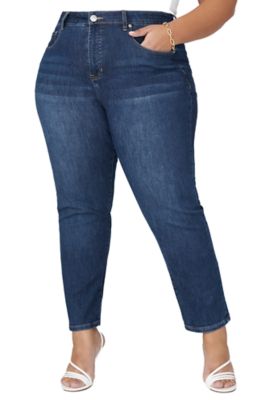 ELOQUII Women's The Leigh Super Stretch Slim Leg Jean (Plus Size)