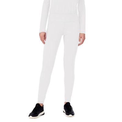 Cuddl Duds Women's Under Scrub Legging, White, XL