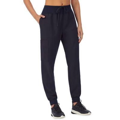 Cuddl Duds Women's Jogger Scrub Pant, Black, XL