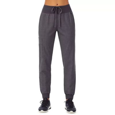 Cuddl Duds Women's Jogger Scrub Pant, Grey, XL