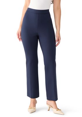 Calvin Klein Women's Petite High Rise Bootcut Pull On Pants
